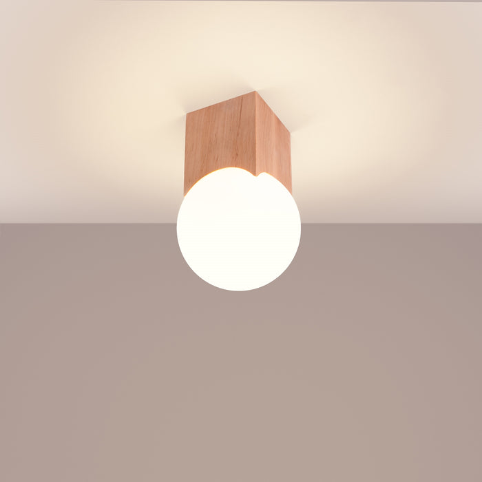 SOLLUX SL.1407 Lámpara de techo SOLIS madera natural madera natural/blanco