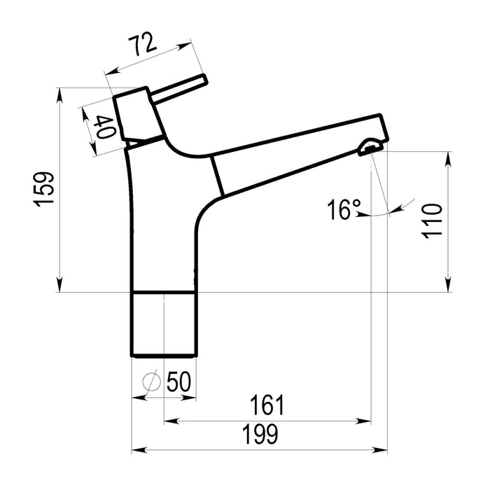 PRESTO 4935500 Livra lavabo alto Cromo