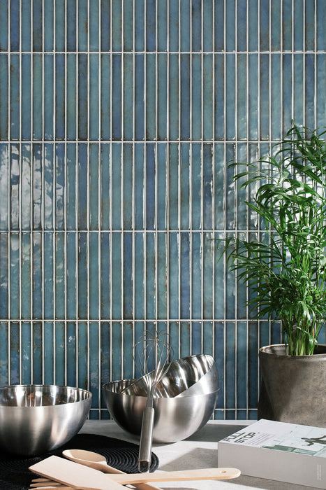 LA PLATERA PENCIL RAKU TURQUOISE 35x35 Azulejo Pasta Blanca