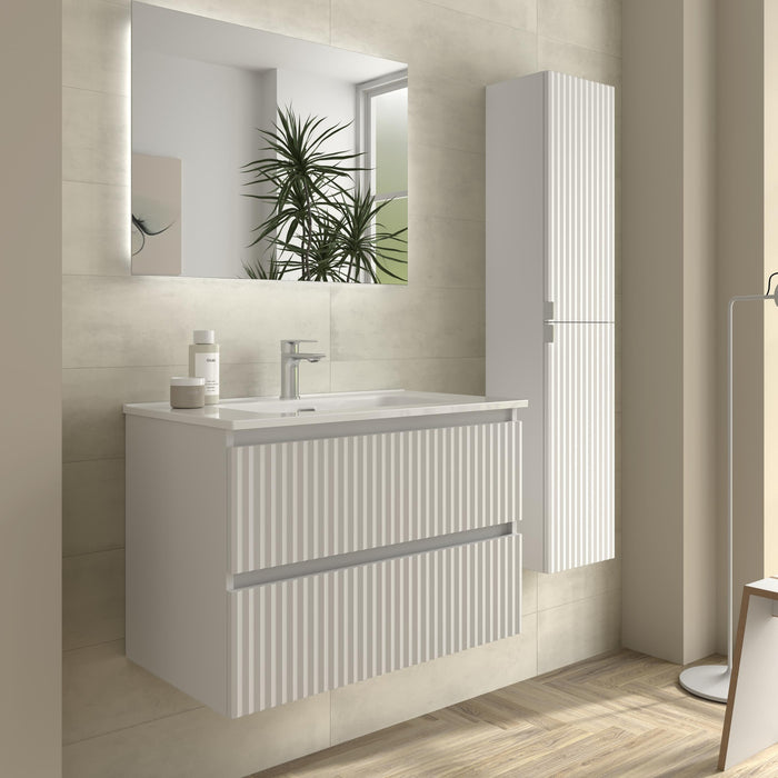 SALGAR KIRA Mueble de Baño con Lavabo Color Blanco Mate