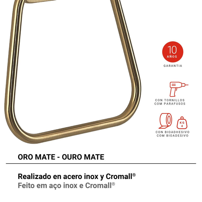 GEDY TO708800100 TONGA Toallero Aro Oro Mate