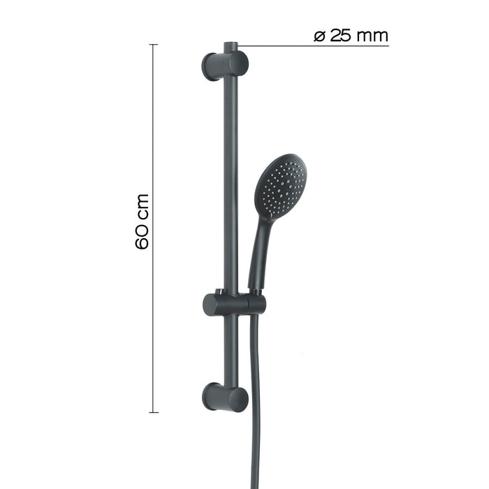 GEDY GYSS1031320 TECH Set De Ducha 13 Negro Mate