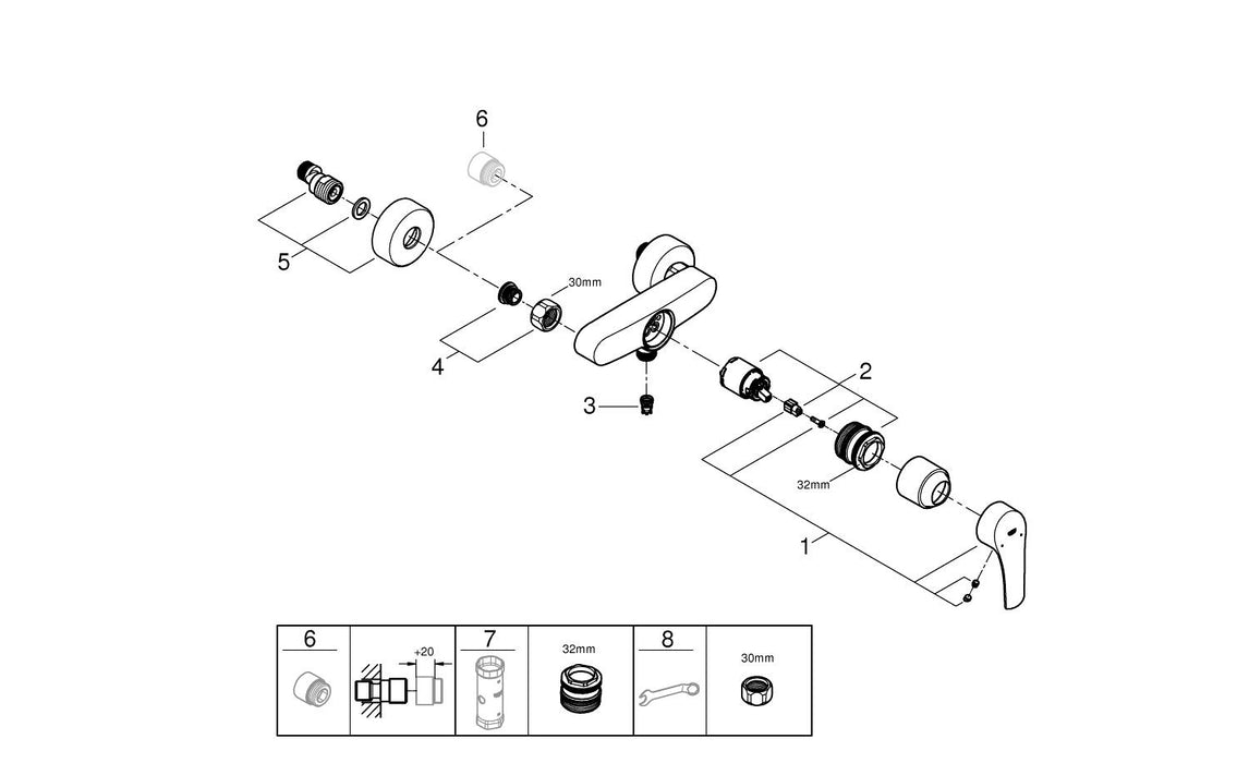 GROHE 24 174 DA1 ESSENCE Monomando de lavabo de 1/2" tamaño L cobre brillo