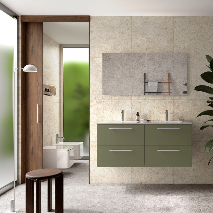 SALGAR 118039 SILANE Conjunto Mueble 120 Verde Satinado Tirador Anodizado