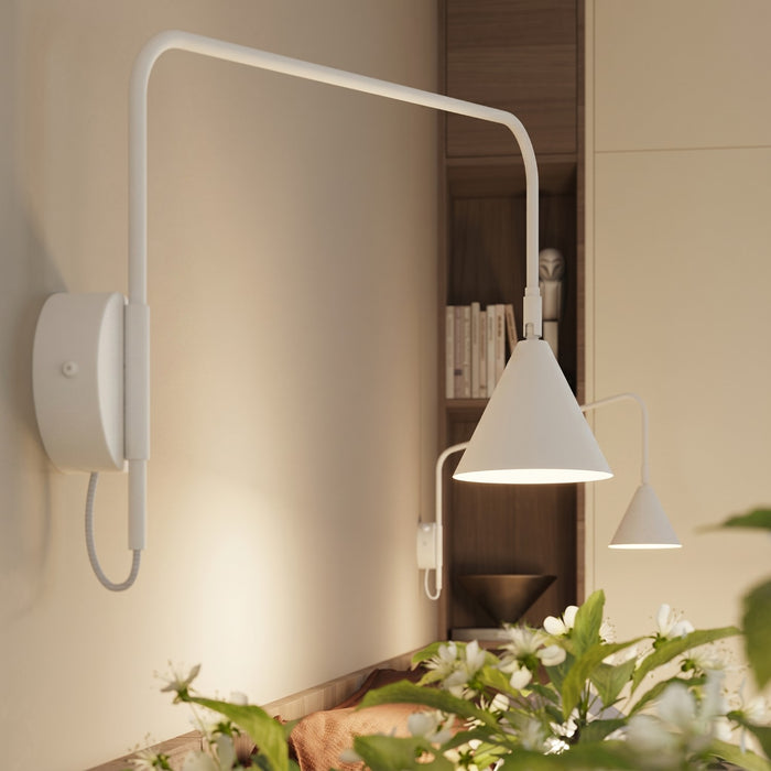 SOLLUX SL.2491 Aplique de pared NOX 1 blanco con interruptor