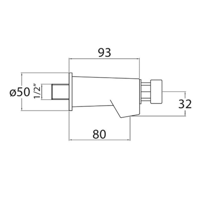 CLEVER 60735 Grifo Temporizado Lavabo Mural M28x1,5 14S tempO