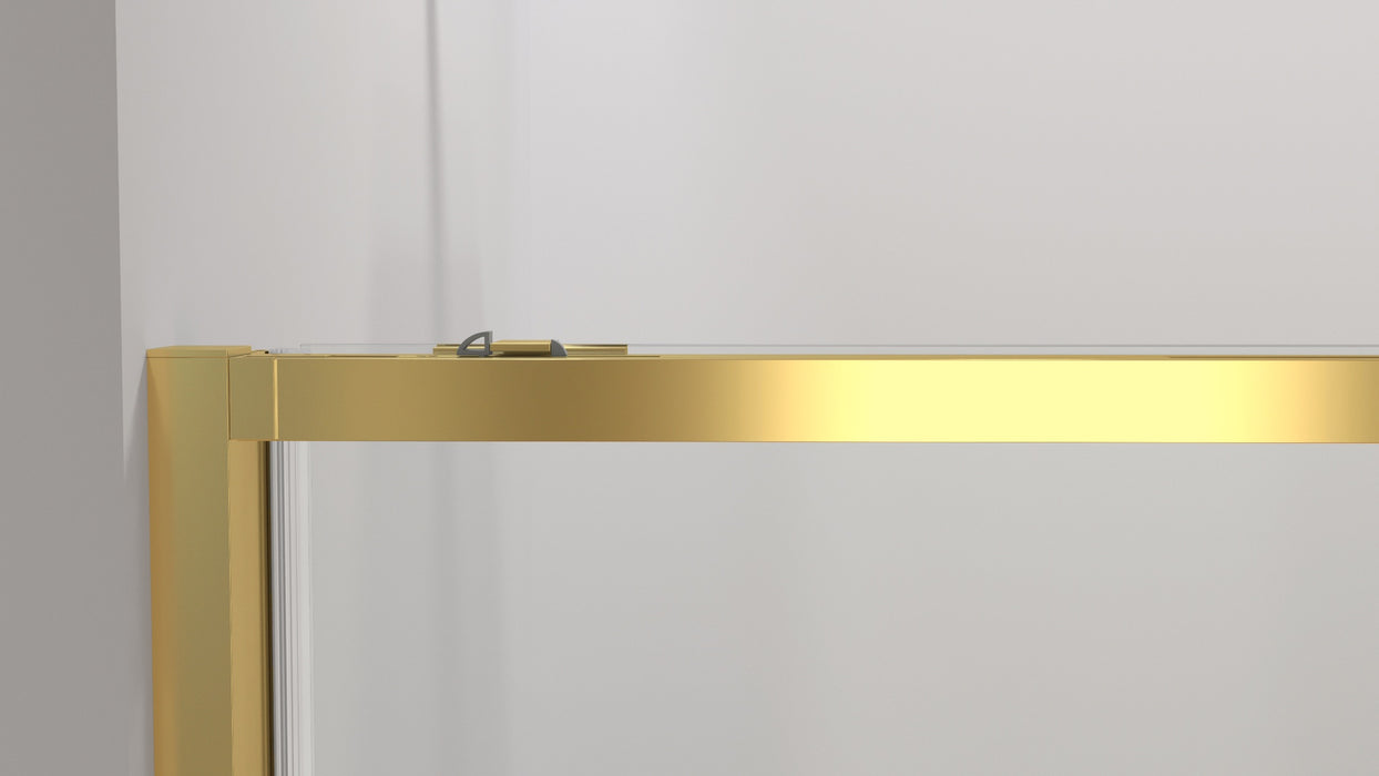 GME TWENTY Mampara Frontal Ducha 1F+1C Oro Transparente