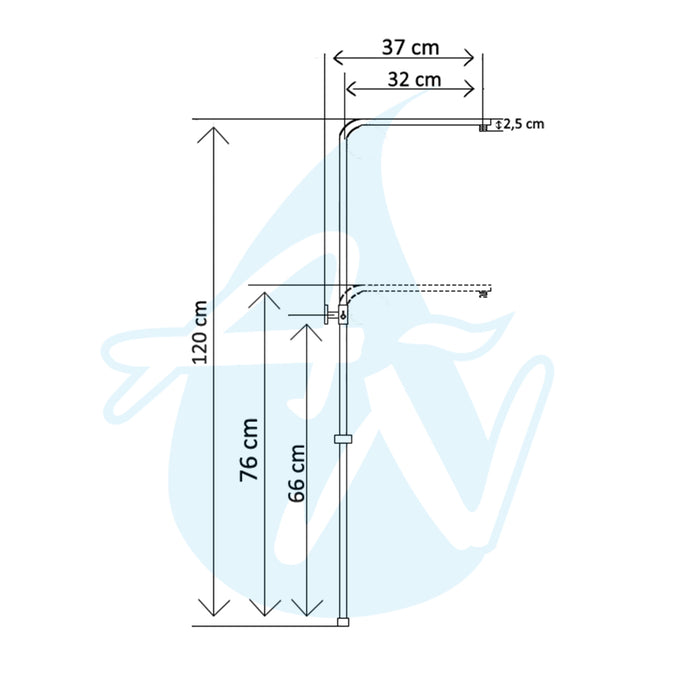 ARCOBAÑ 13GEOX3 CAPRICORNIO  Columna Ducha Geox3 Termostática Cuadrada