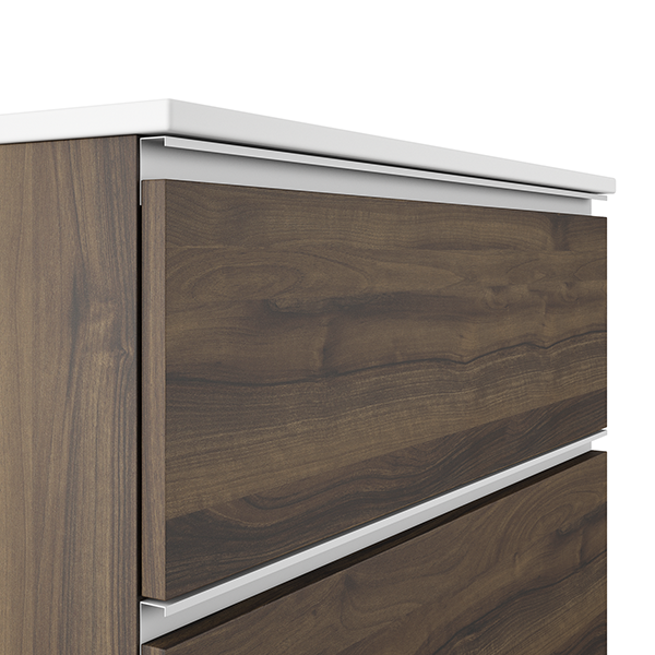 VISOBATH GRANADA Complete Set Wall Hung Bathroom Cabinet 2 Drawers Valenti Color White Handle