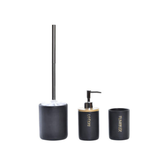 ARCOBAÑ FCSENEGAL  Lote Escobillero + Dosificador/dispensador + Vaso Negro Senegal