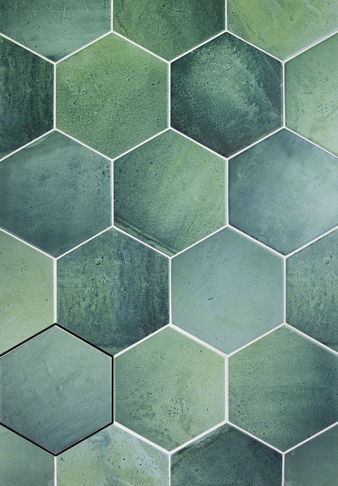 APE A041026 SINTRA HEXA EMERALD GREEN 13.9x16 Glazed Tile