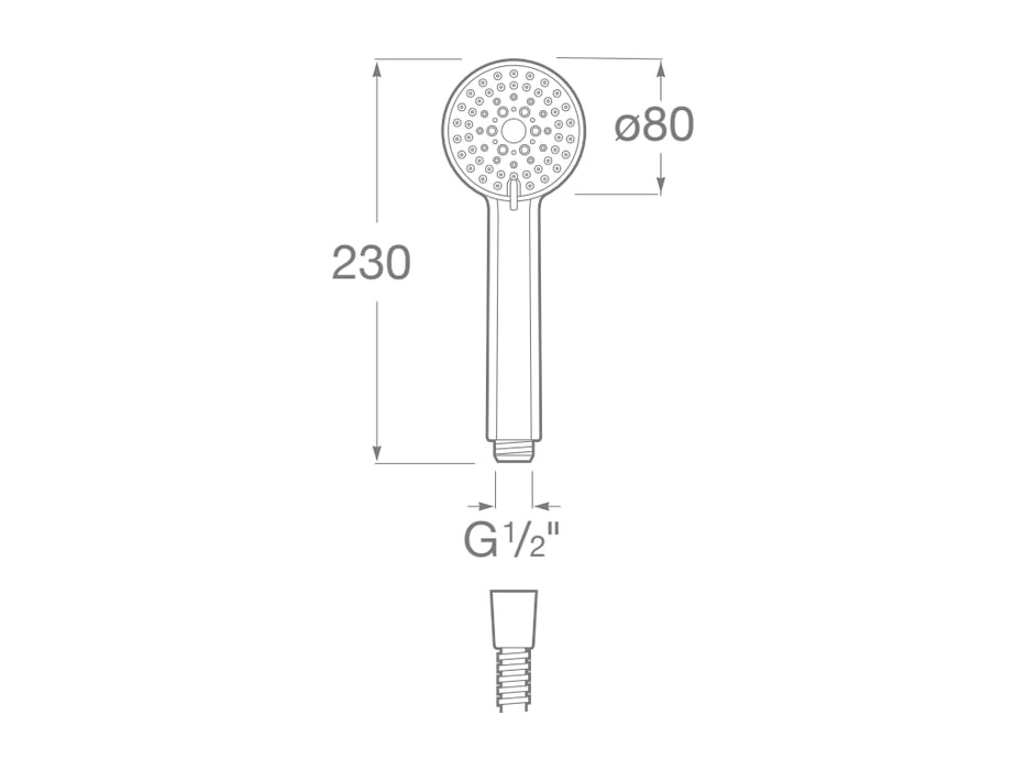 ROCA A5B1103C00 STELLA Ducha de Mano 3 Funciones Cromo