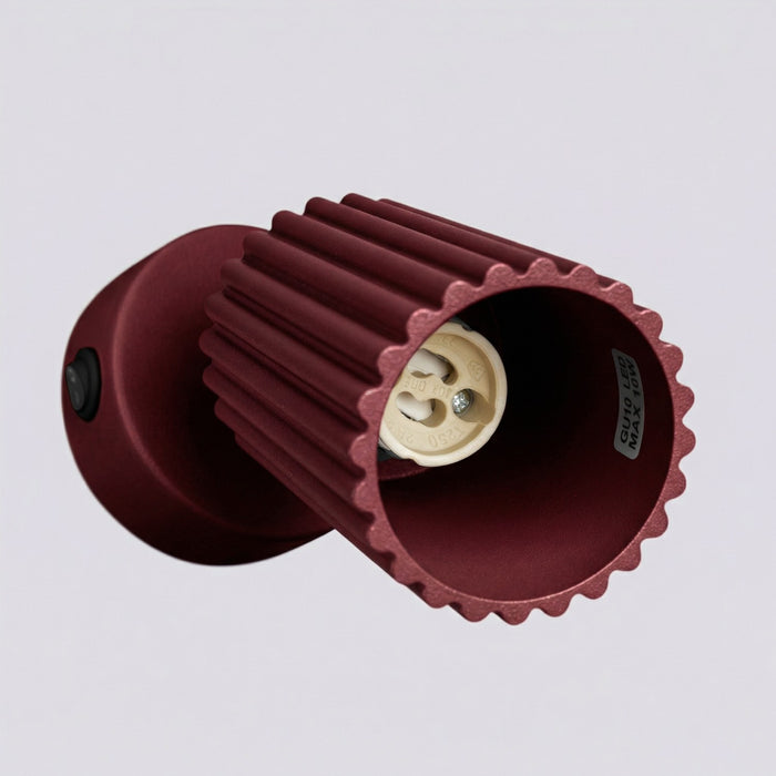 SOLLUX SL.1920 Aplique de pared KARBON burdeos con interruptor
