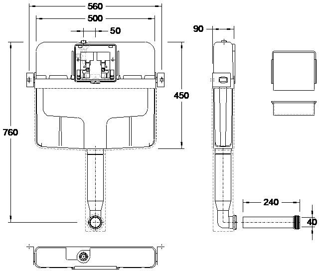 VALADARES 55037091 JUNIOR Cisterna Empotrada