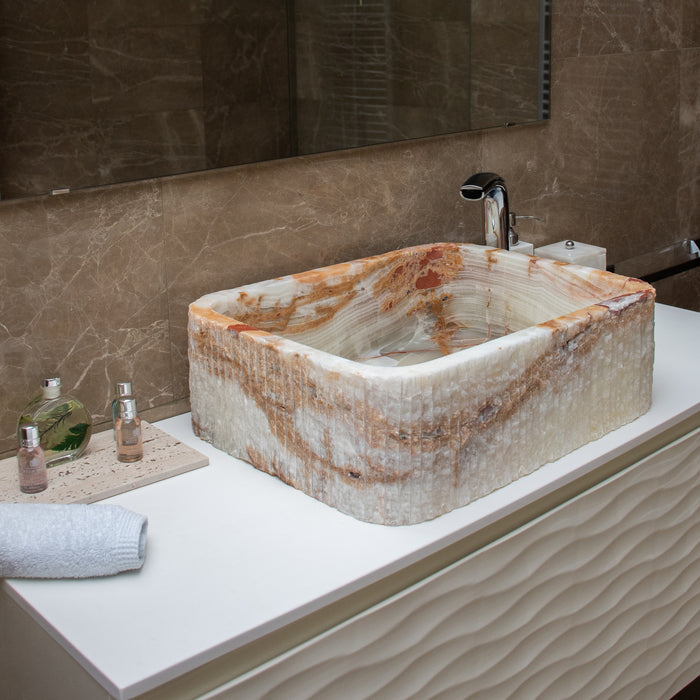 FORZINI FZ-LG-ONX-114 PORTUNUS Lavabo de ónix Verde claro