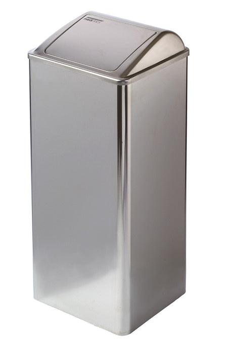 MEDICLINICS PP0080C Papelera con tapa auto-retorno Acero Brillo