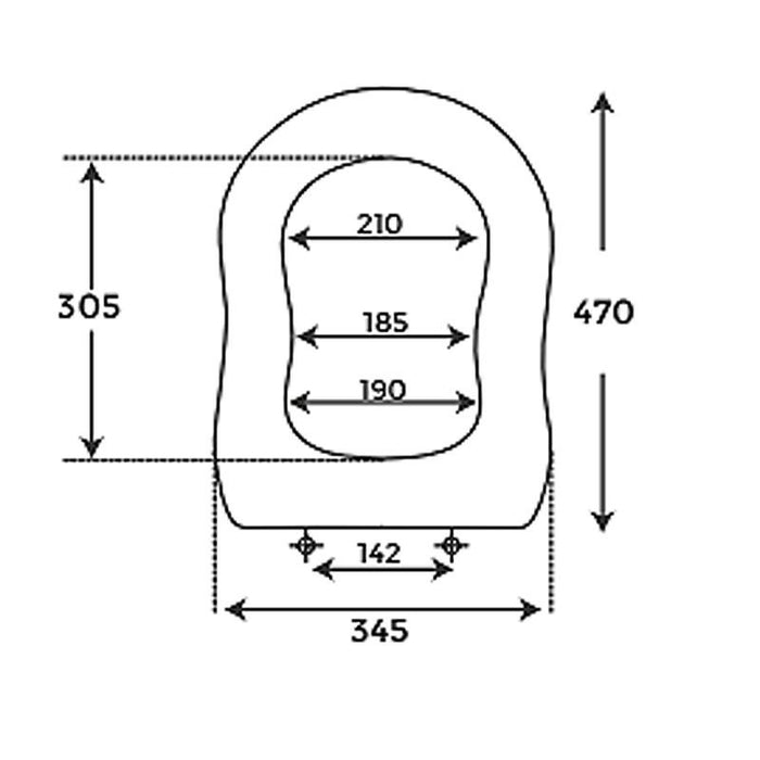 FOSSIL NATURA 00071 ATENAS Toilet Seat Wengué