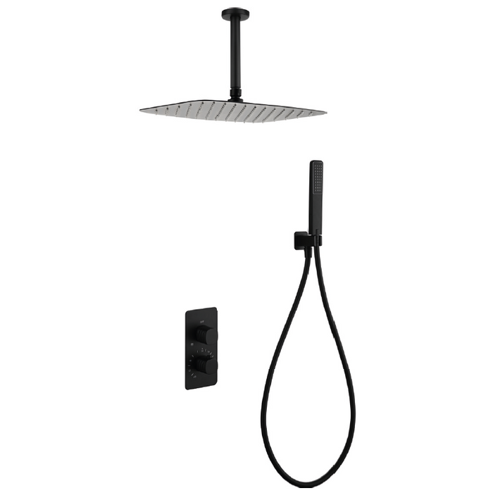 IMEX GTS069/NG FIRENZE-SASSARI Conjunto Grifería Termostatica Empotrada Negro