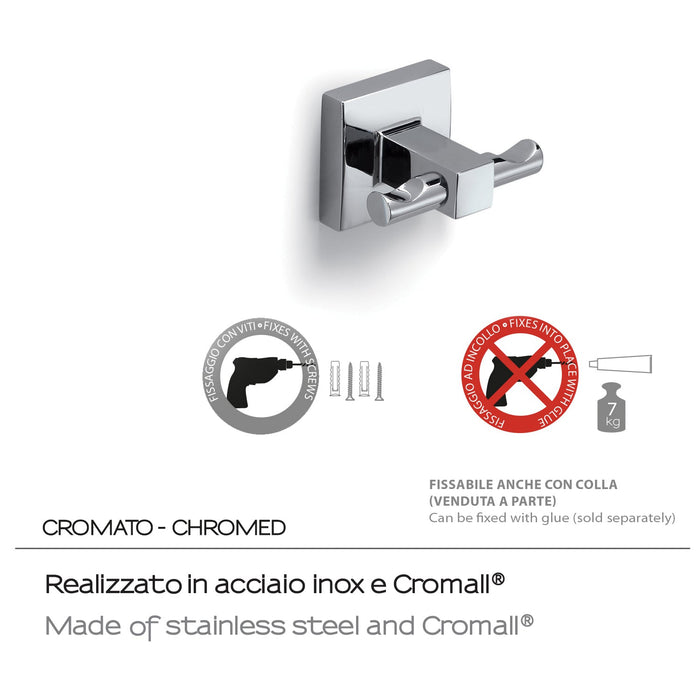 GEDY OI261300000 OLIMPO Percha Doble Cromo