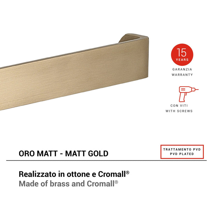 GEDY PI248800000 PIRENEI Matte Gold Toilet Paper Holder