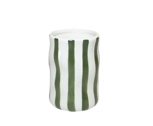 ANDREA HOUSE BA75063 Portacepillos Cerámica Corfú Ø8X11