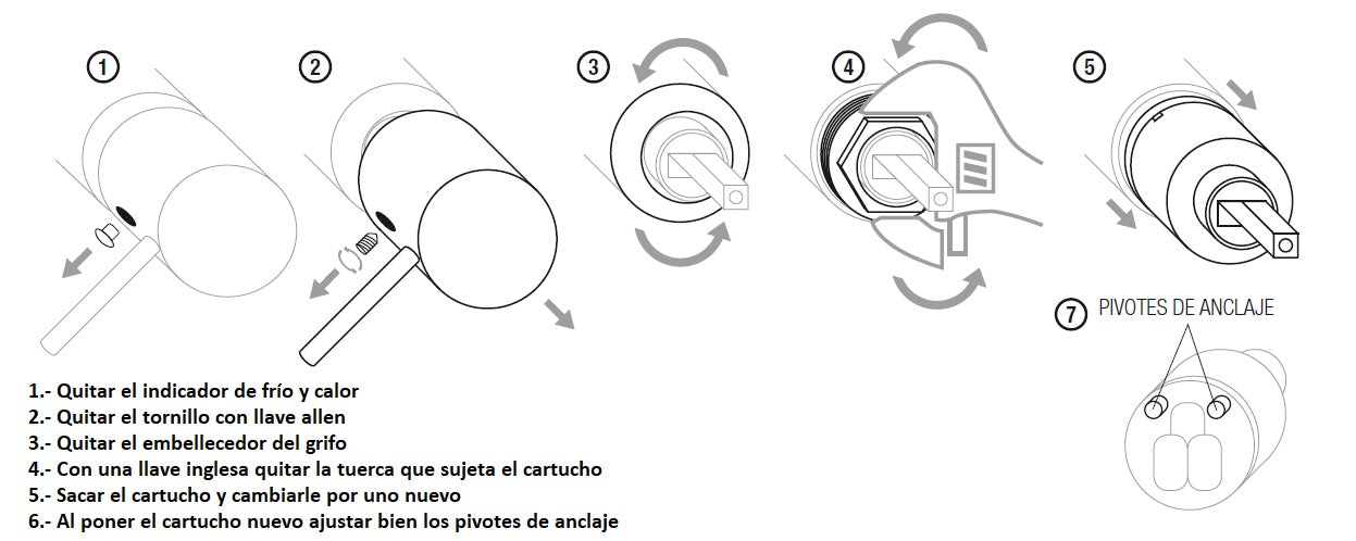 ARCOBAÑ 40CA15 ECO  Cartucho Monomando 35mm Baño