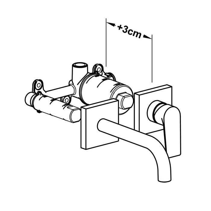 TRES 21830010 COMPLEMENTOS DE GRIFERÍA Set De Prolongación para Los Grifos Monomando Empotrado para Lavabo
