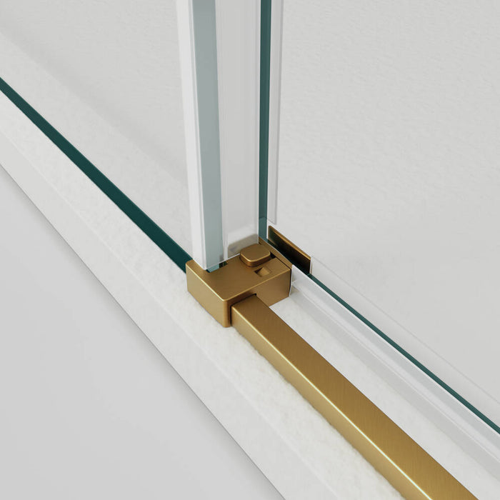 GME TWENTY Mampara Angular Ducha 2F+2C Oro Transparente