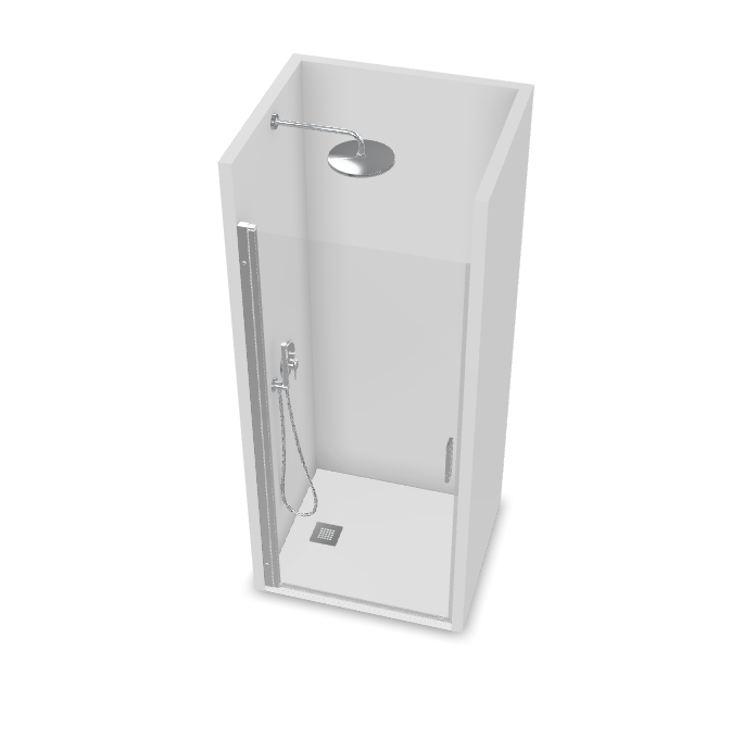 PROFILTEK HP310 HADA PLUS Mampara Abatible Plata Brillo Transparente