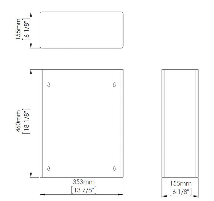 MEDICLINICS PPA2279 Papelera Abierta 25 l Blanco