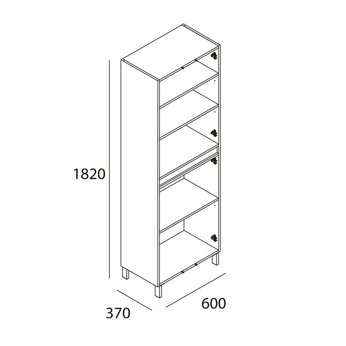 SALGAR 23826 INFINITY Armario Pie 4P Roble Caledonia