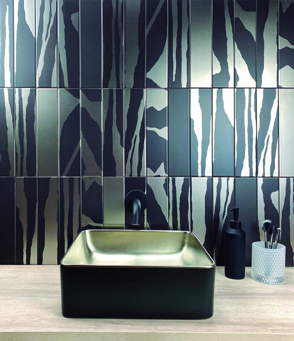 DUNE 188723 FLAT SAVANNAH BLACK & SILVER 7.5X30 Coating