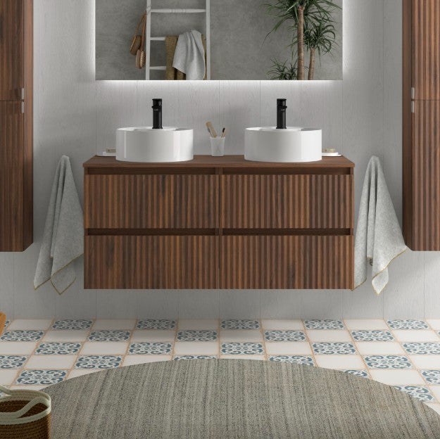 SALGAR 121776 KIRA Mueble+Lavabo LISBOA 120cm Nogal