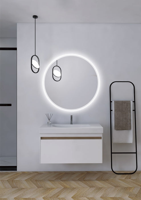 LEDIMEX BELG003/60 BELGICA Round LED Mirror Frosted Edge Chrome 60 cm