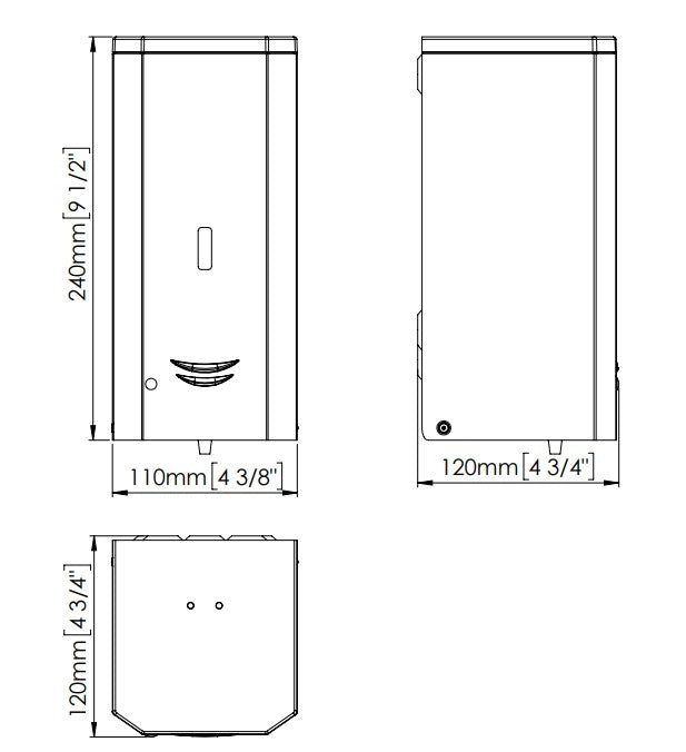 MEDICLINICS DJF0038A Dispensador de Jabón Espuma Automático AISI 304 1L Acabado Blanco