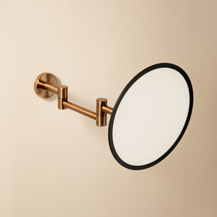 COSMIC ARCHITECT SP Espejo Aumento x5 De Pared Cobre Cepillado PVD