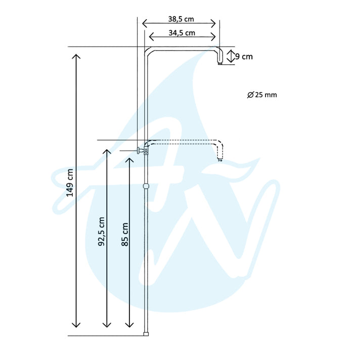 ARCOBAÑ 13OESTE4 PISUERGA Columna Ducha Oeste4 Termostática Inversa