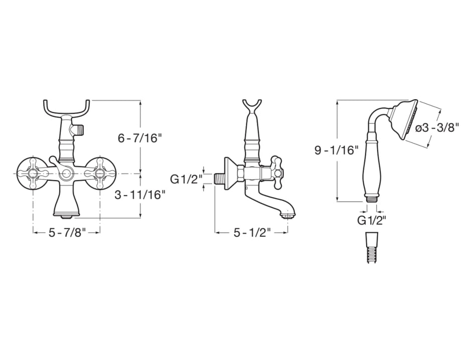 ROCA A5A014BC00 CARMEN Grifo Bimando para Baño-Ducha con Inversor Manual y Equipo de Ducha Cromo