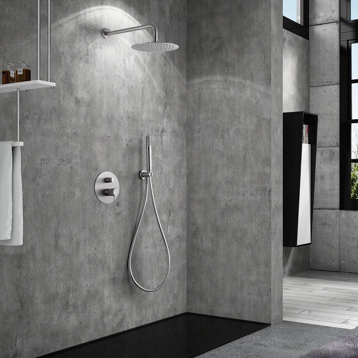 IMEX GPD038/NQ LINE Built-in Shower Set Single-lever Brushed Nickel