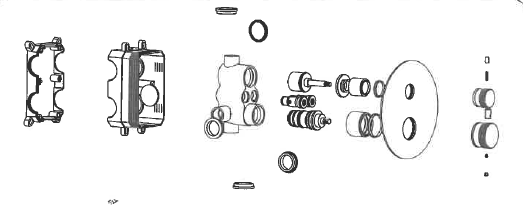 IMEX GTD038/NQ LINE Thermostatic Built-in Shower Set Brushed Nickel
