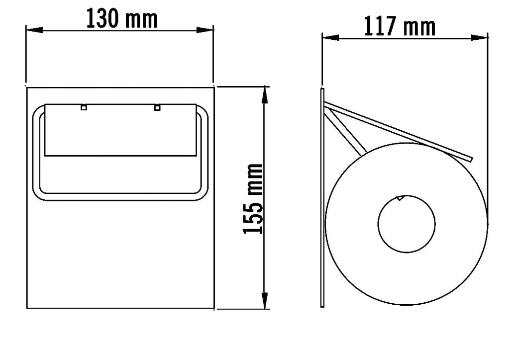 MEDICLINICS AI2130 Toilet Paper Holder Stainless Steel White