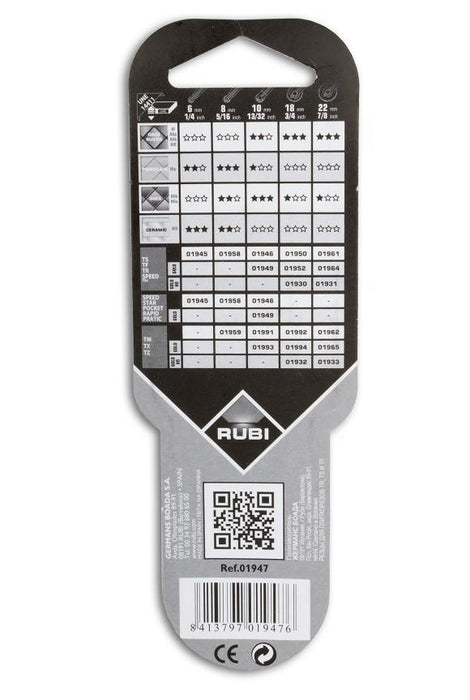 RUBI 01948 Set of Rollers Ø6 and 10 MM.