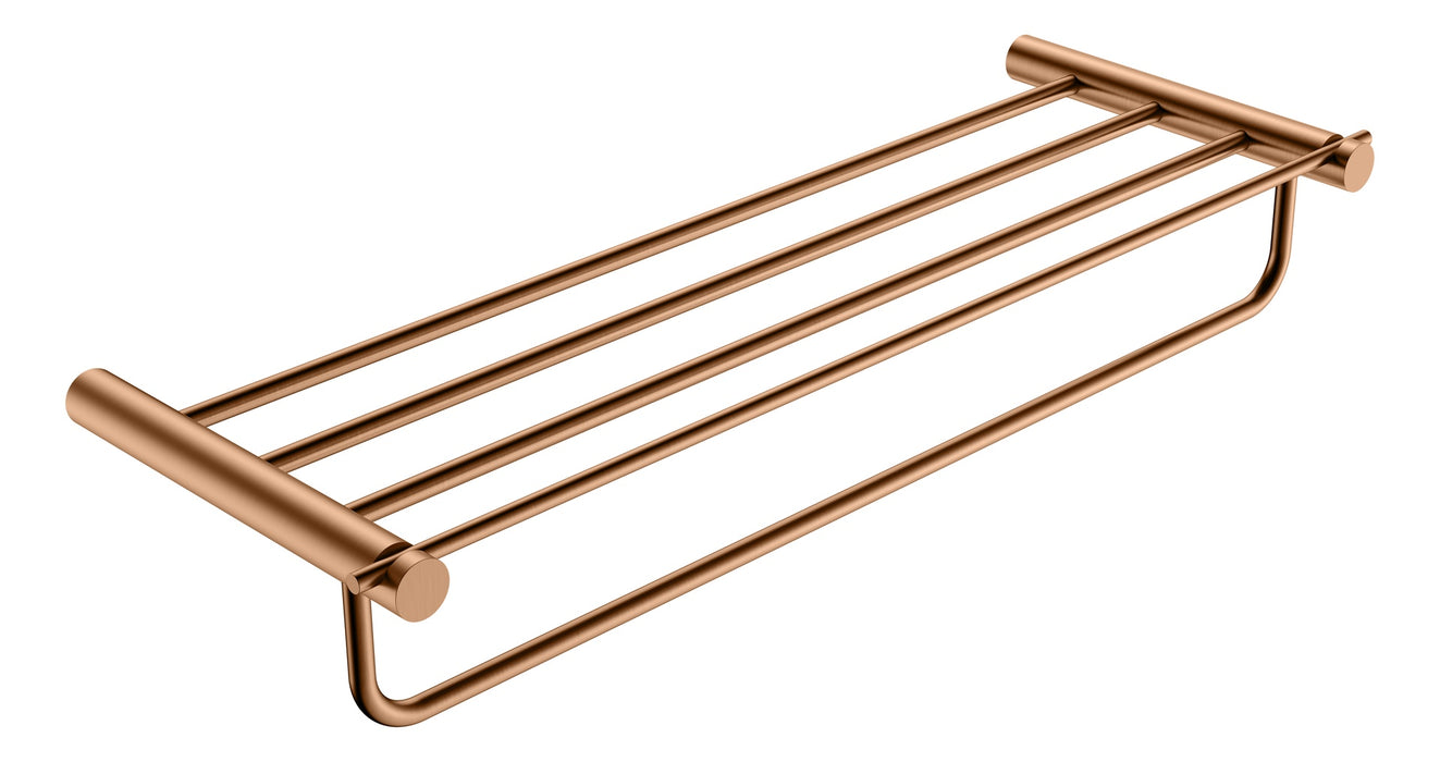 MEDIMEX CAT004-05/ORC TIME Toallero Doble Oro Rosa Cepillado