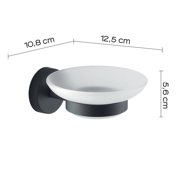 GEDY 23111400200 EROS Jabonera Negro Mate