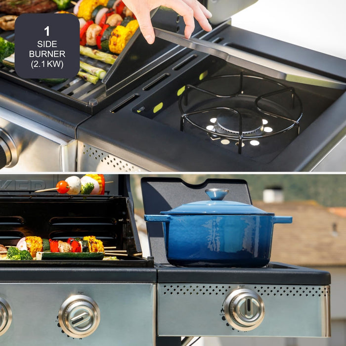 BLACK + DECKER BXOG16550E Barbacoa 4 Quemadores+1