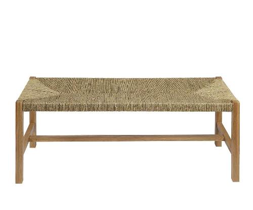 ANDREA HOUSE MU24561 Banqueta De Roble Y Alga Marina