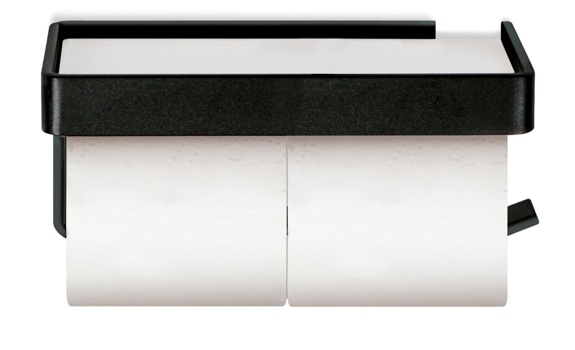 BELTRAN 11551 TURIN Double Roll Holder Without Guard Black/White
