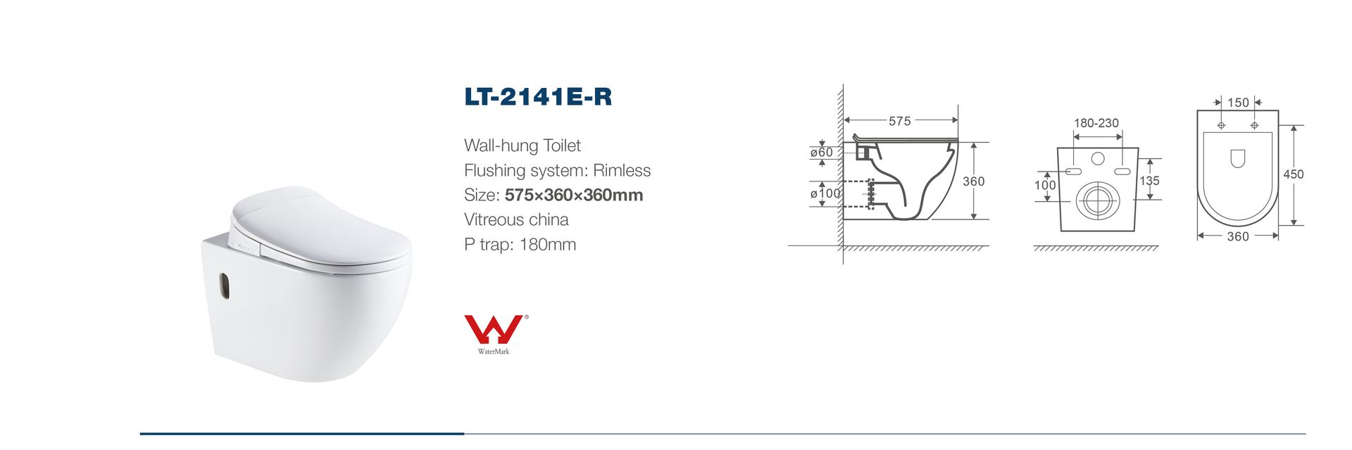 AQUORE 388678 i-WC SMART Inodoro Inteligente Suspendido