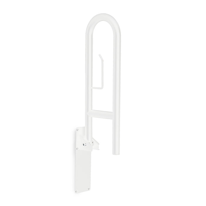 GEDY 56570200000 SNUG Soporte de apoyo abatible 60 cm con portarrollo blanco
