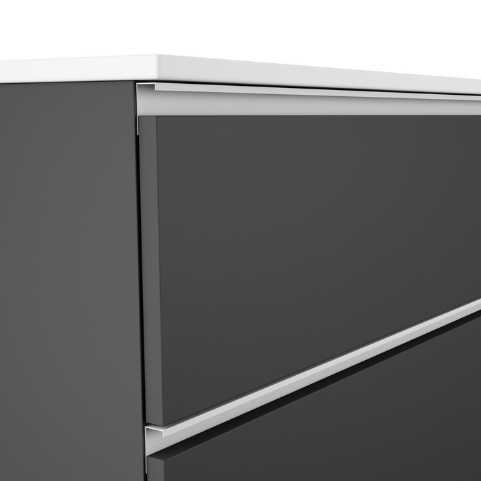 VISOBATH GRANADA Complete Bathroom Furniture Set 3 Drawers Ash Color White Handle